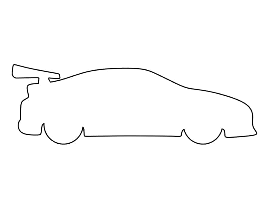 Race Car Tracing Shape Free Vectors